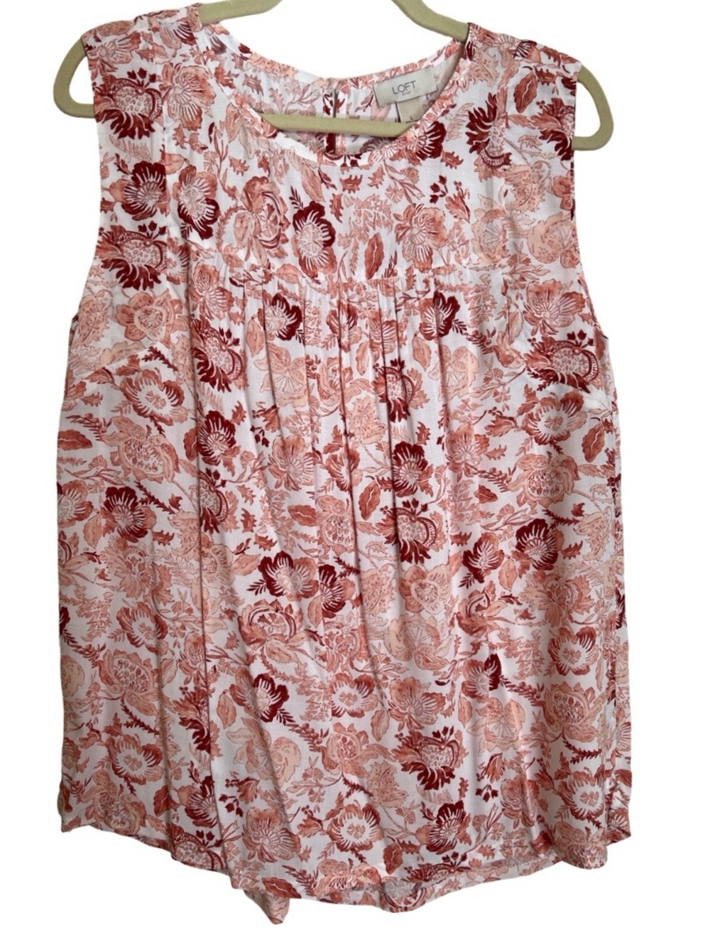 LOFT Outlet floral sleeveless tank top SZ Large
